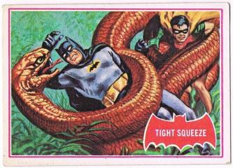 SCANLENS 1966 BATMAN RED BAT CARD 24A TIGHT SQUEE